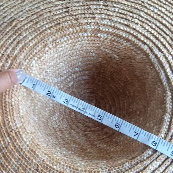Vintage straw hat with mauve lace and floral trim - Picture 11 of 12